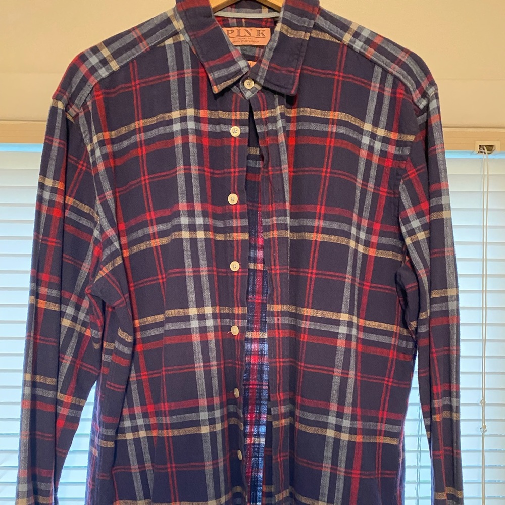 Men’s Thomas Pink flannel XL
